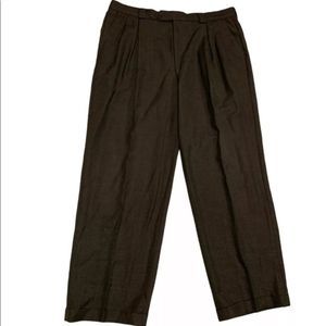 Vintage Monsieur by Givenchy Mens Size 38R Dress Pants Pleated  Brown Cuffed